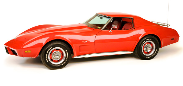 77 Corvette shot in studio - note highlight